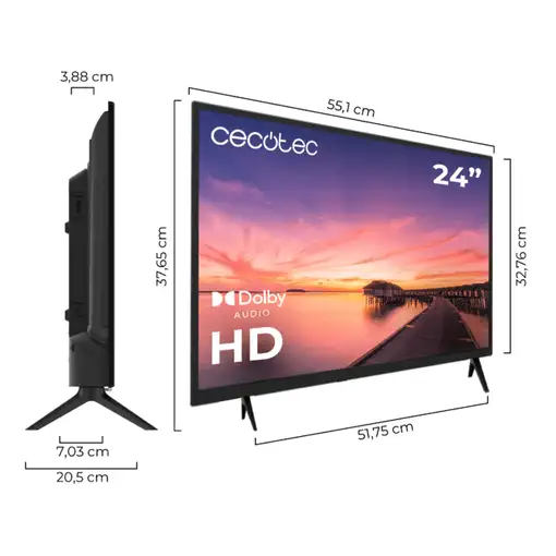 Cecotec 02610 Televisor 61 cm (24\) HD Negro
