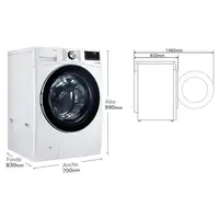 Lavadora de 8 kg 1200 rpm Blanco F2WR5S08AGW LG
