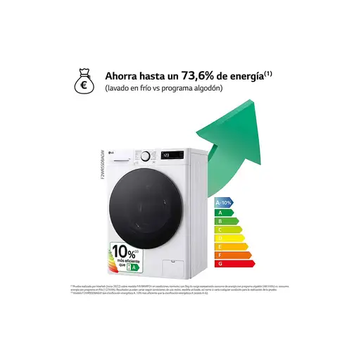 Lavadora de 8 kg 1200 rpm Blanco F2WR5S08AGW LG