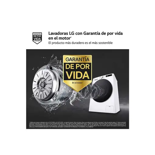 Lavadora de 8 kg 1200 rpm Blanco F2WR5S08AGW LG