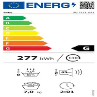 Secadora de condensación blanca, 7 kg, DU-7111 GA1 BEKO