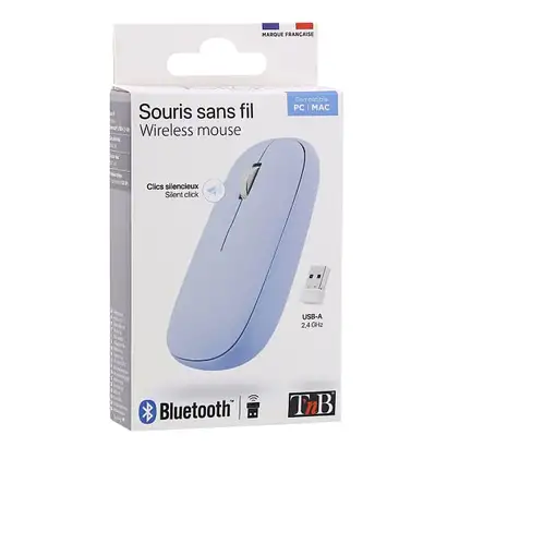 T'nB MWCOLORBL ratón Ambidextro Bluetooth 1600 DPI