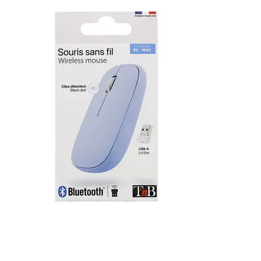T'nB MWCOLORBL ratón Ambidextro Bluetooth 1600 DPI
