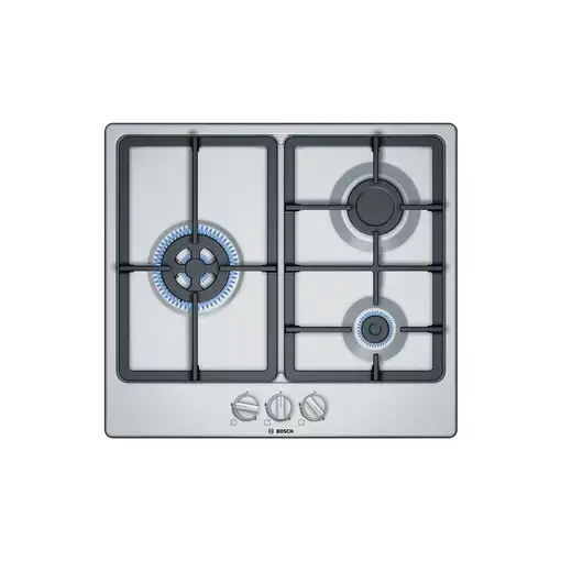 Bosch Serie 4 PGC6B5B90 hobs Acero inoxidable Integrado 60 cm Encimera de gas 3 zo