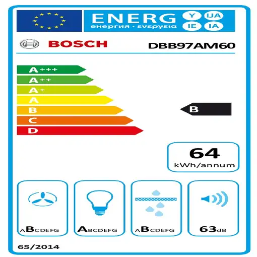 Bosch Serie 6 DBB97AM60 campana Encastrada Negro 460 m³/h