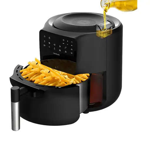 Freidora de aire 5,5 L, 1550W, spray incorporado, Cecofry Rain Pack CECOTEC