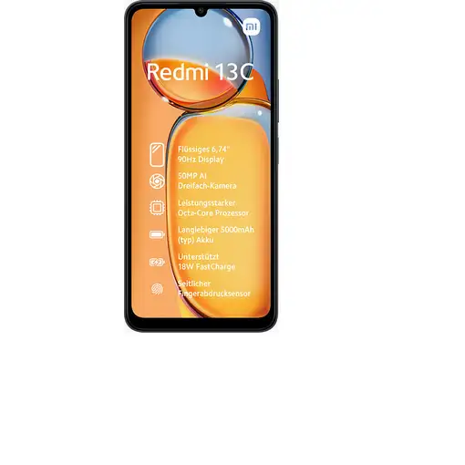 Smartphone Xiaomi Redmi 13C 17,1 cm (6.74'') 4G 128GB/6GB RAM negro XIAOMI