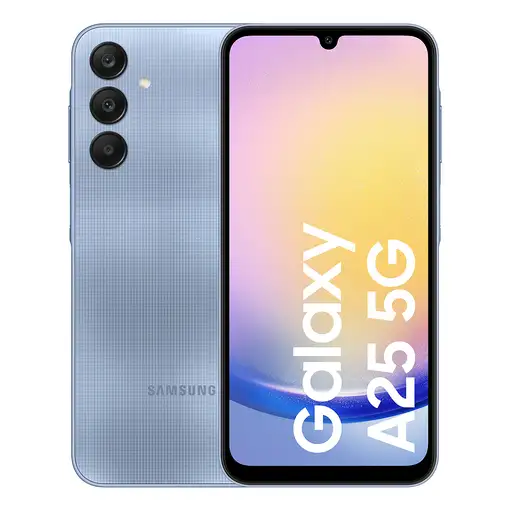 Smartphone libre azul 5G, 6+128 GB, Galaxy A25 SAMSUNG Smartphone libre azul 5G, 6+128 GB, Galaxy A25 SAMSUNG