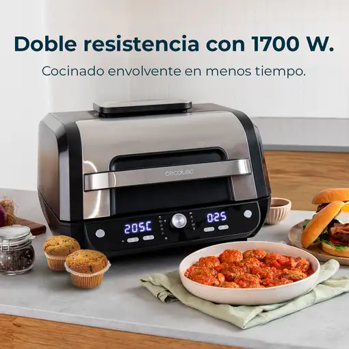 Freidora de aire 8 L, 1700 W, Cecofry FireDome 8000 Pro CECOTEC