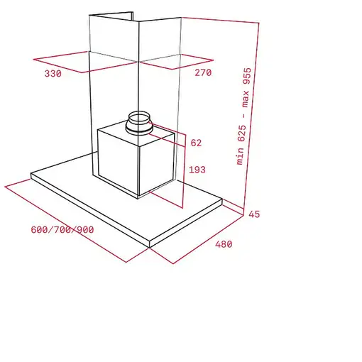 Teka DSJ 750 De pared Acero inoxidable 401 m³/h