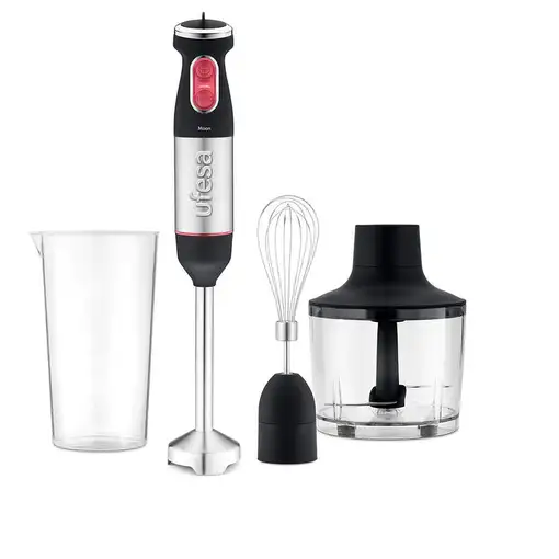 Ufesa 70105678 licuadora Batidora de inmersión 1000 W Negro, Rojo, Acero Ufesa 70105678 licuadora Batidora de inmersión 1000 W Negro, Rojo, Acero