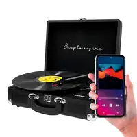 Tocadiscos Bluetooth VC400 PRIXTON Reproductor y Convertidor de Vinilos - Negro
