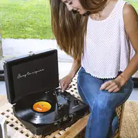 Tocadiscos Bluetooth VC400 PRIXTON Reproductor y Convertidor de Vinilos - Negro