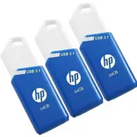 PNY x755w Triple Pack unidad flash USB 64 GB USB tipo A 3.2 Gen 1 (3.1 Gen 1) Azul
