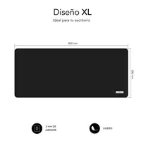 Pack Alfombrilla Xl y Ratón Inalámbrico Harmony Negro