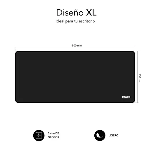 Pack Alfombrilla Xl y Ratón Inalámbrico Harmony Negro