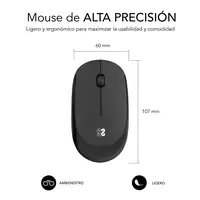 Pack Alfombrilla Xl y Ratón Inalámbrico Harmony Negro
