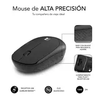Pack Alfombrilla Xl y Ratón Inalámbrico Harmony Negro