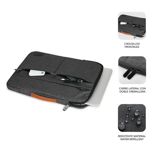 Funda para Portátil Air Padding 360 Sleeve 13.3 a 14\  Gris Oscuro
