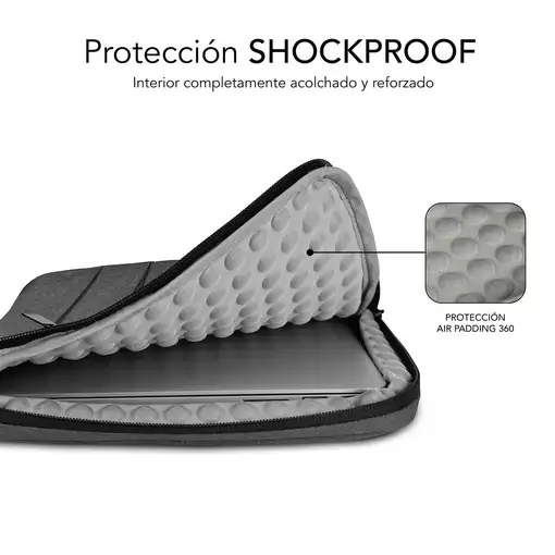 Funda para Portátil Air Padding 360 Sleeve 13.3 a 14\  Gris Oscuro