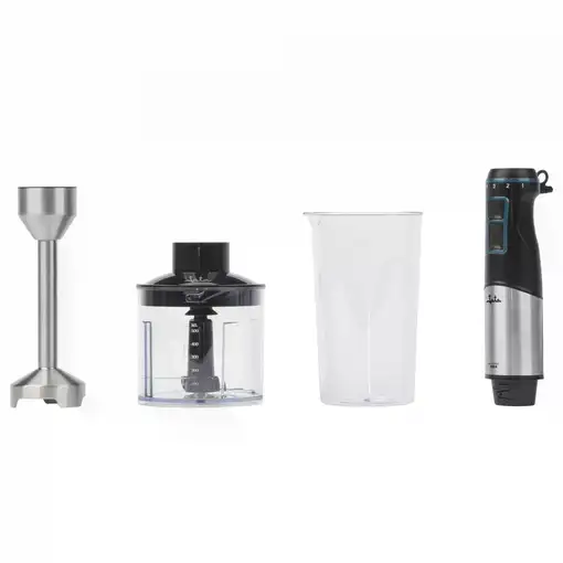Batidora de mano JATA JEBT1791 de 1500 W. 4 cuchillas. Con picadora y vaso medidor