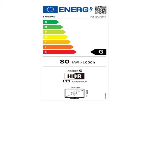 Samsung DU7105 TU55DU7105K 139,7 cm (55\) 4K Ultra HD Smart TV Wifi Negro