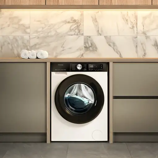 Hisense WD3S8043BT3 lavadora-secadora Independiente Carga frontal Titanio D
