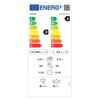 Hisense WD3S8043BT3 lavadora-secadora Independiente Carga frontal Titanio D