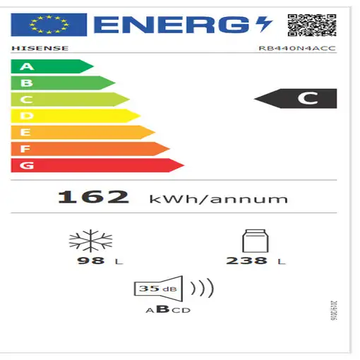 Hisense RB440N4ACC nevera y congelador Independiente 336 L C Gris