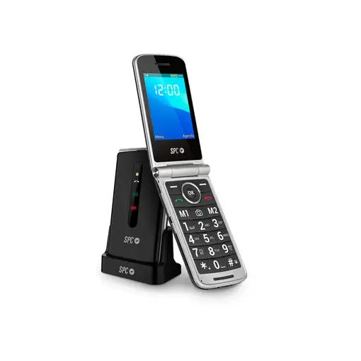 SPC Prince 4G 7,11 cm (2.8\) 130 g Negro, Plata Teléfono para personas mayores