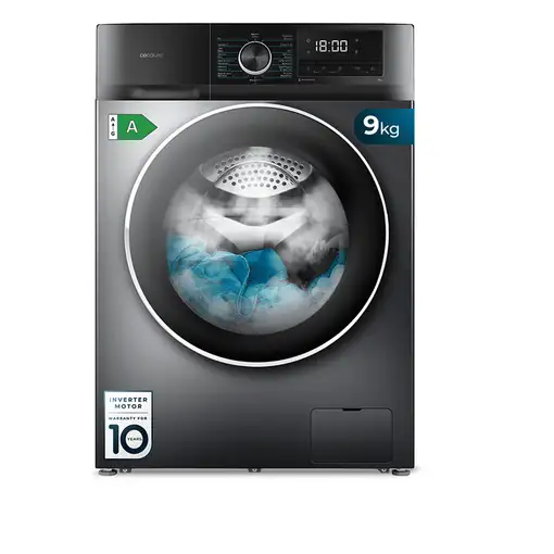 Cecotec Bolero DressCode 9500 lavadora Carga frontal 9 kg 1400 RPM Negro, Acero in