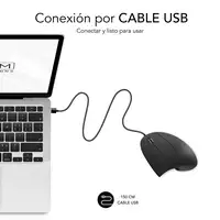 Ratón Glide Vertical Ergo Wired Mouse Negro