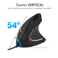 Ratón Glide Vertical Ergo Wired Mouse Negro