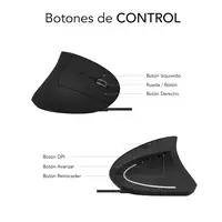 Ratón Glide Vertical Ergo Wired Mouse Negro