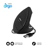 Ratón Glide Vertical Ergo Wired Mouse Negro