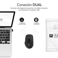 Ratón Curve Ergo Dual Mouse Batería Negro