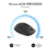 Ratón Curve Ergo Dual Mouse Batería Negro
