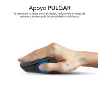 Ratón Curve Ergo Dual Mouse Batería Negro