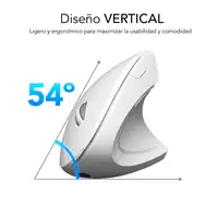 Ratón Glide Vertical Ergo Dual Mouse Batería Blanco