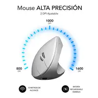 Ratón Glide Vertical Ergo Dual Mouse Batería Blanco