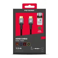 Cable Hdmi 8k 2.1 Ultra High Speed 1,5m Metronic 370320