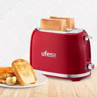 Ufesa 71305516 tostadora 7 2 rebanada(s) 850 W Rojo
