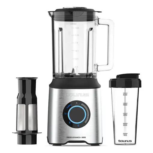 Taurus Prior Advance + 2 L Batidora de vaso 1800 W Negro, Acero inoxidable