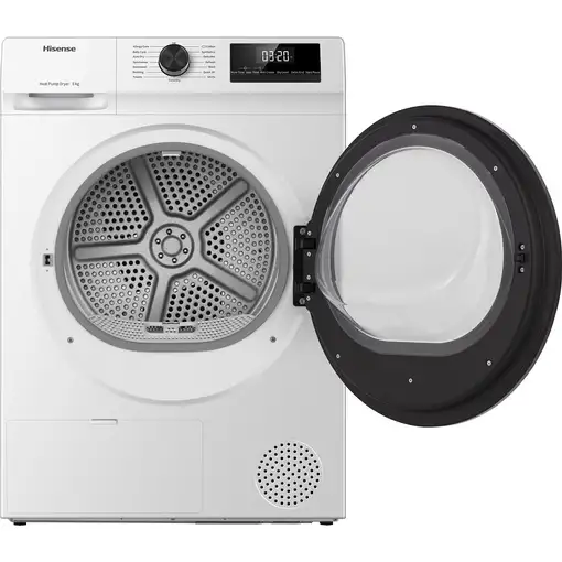 Hisense DHQE800BW2 secadora Independiente Carga frontal 8 kg Blanco