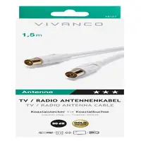 Vivanco 48/20 15GW cable coaxial 1,5 m IEC Blanco
