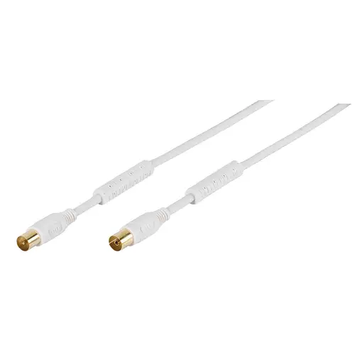Vivanco 48/30 15GW cable coaxial 1,5 m IEC Blanco