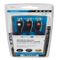 Vivanco 46/04 15G cable de audio 1,5 m 3,5mm 2 x RCA Negro