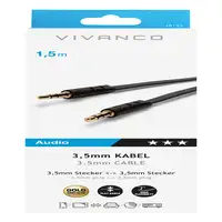 Vivanco 46/10 15FG cable de audio 1,5 m 3,5mm Negro