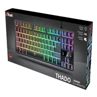 Trust GXT 833 Thado teclado Juego USB Español Negro, Plata