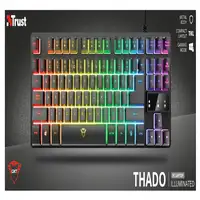 Trust GXT 833 Thado teclado Juego USB Español Negro, Plata